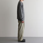 WASHED HIGH COUNT LINEN POLO #GRAY [BN-25SM-023]