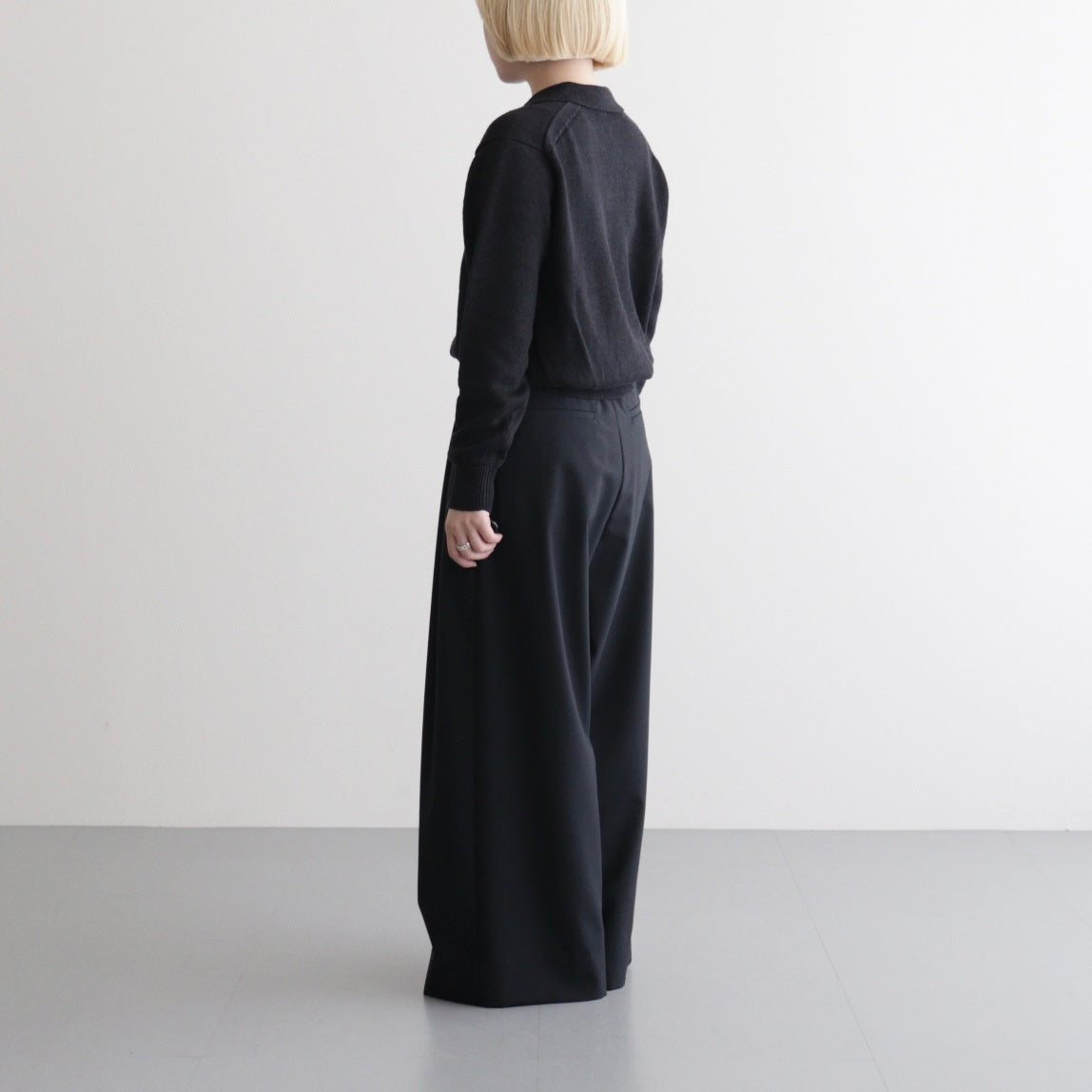 WASHED HIGH COUNT LINEN SKIPPER #BLACK [BN-26SL-015]