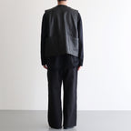 WORK VEST #BLACK [V-09-C-COW-4]