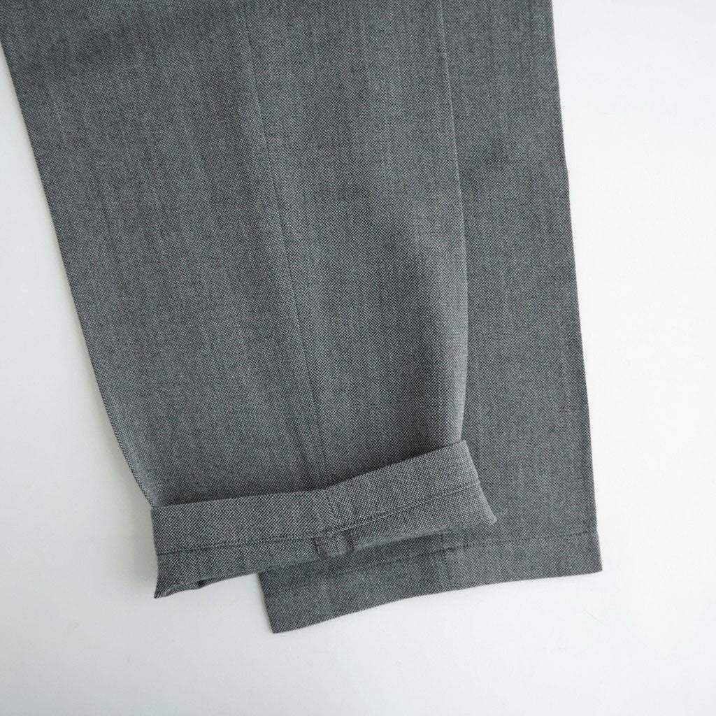 TWEED WOOL ONE TUCK TROUSERS #GRAY [BN-26FM-023]