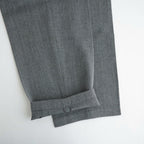 TWEED WOOL ONE TUCK TROUSERS #GRAY [BN-26FM-023]