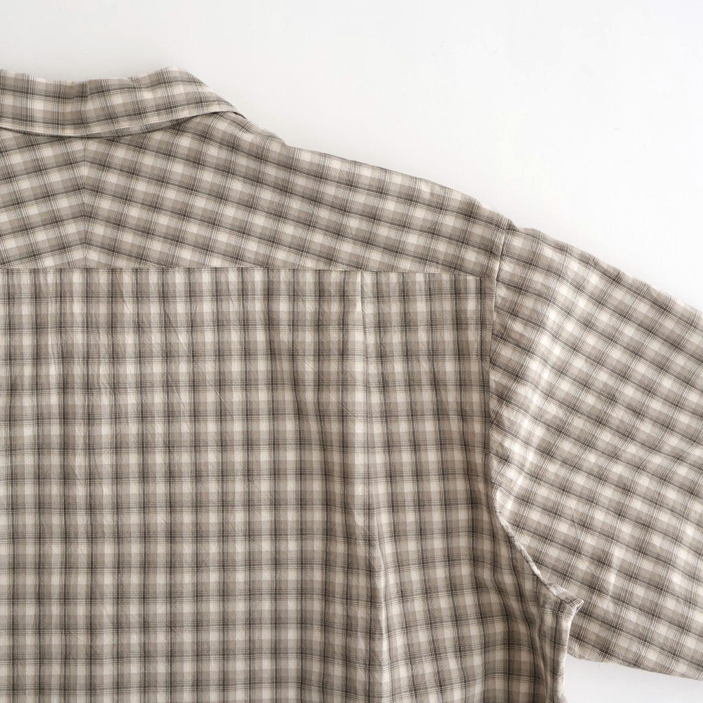 Organic Cotton Rambling Check Shirts Jacket #Beige check [6061-1104]