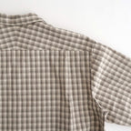 Organic Cotton Rambling Check Shirts Jacket #Beige check [6061-1104]