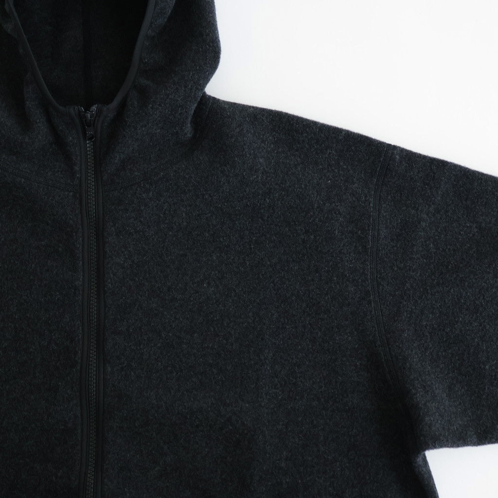 HOODED FLEECE JACKET #CHARCOAL [PMAU-CL03]