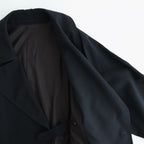 Wool Gabardine Trench Coat #BlackNavy [BHS25F006]