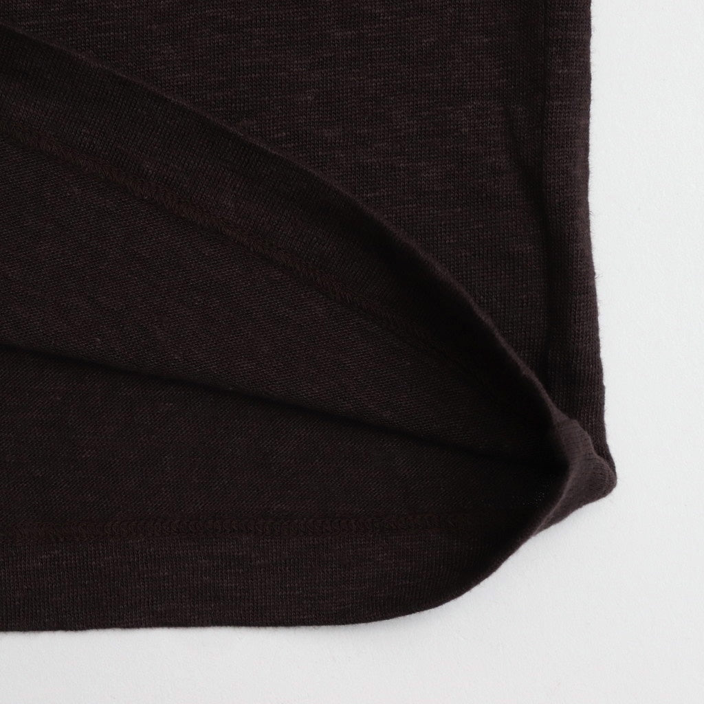 NORMANDY LINEN T-SHIRT #DARK BROWN [BN-25SM-066]