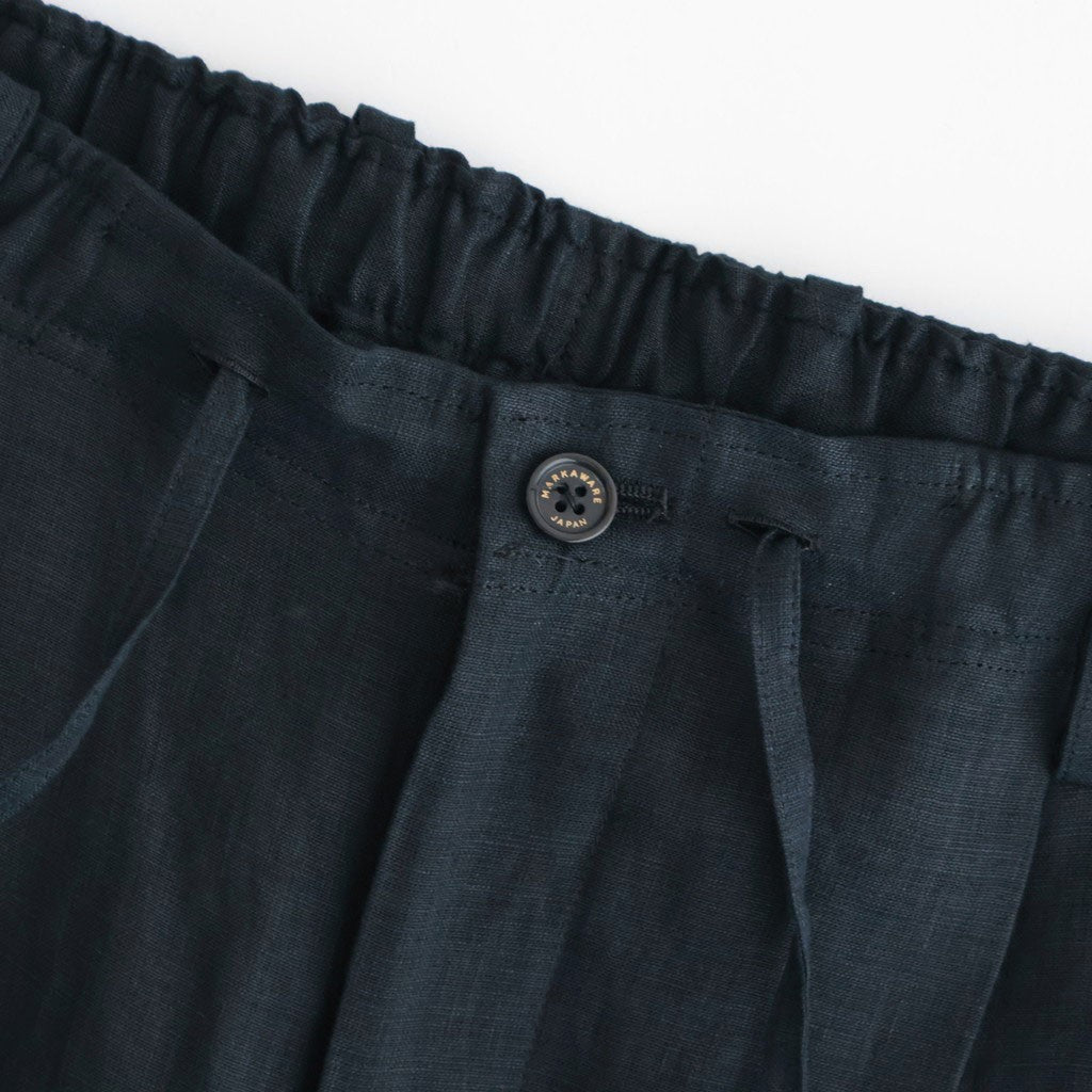 DOUBLE PLEATED EASY TROUSERS #BLACK [A26A22PT02C]