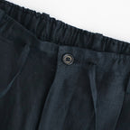 DOUBLE PLEATED EASY TROUSERS #BLACK [A26A22PT02C]