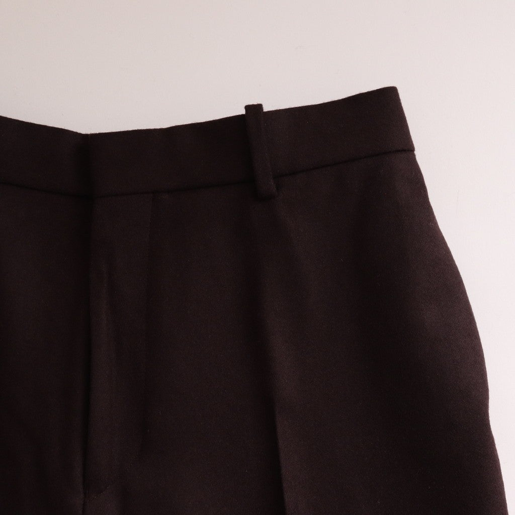 FLAT TAPERED TROUSERS #DARK BROWN [A24C17PT01C]