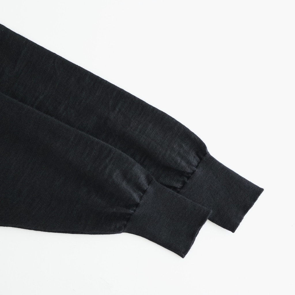 CHOMA CREW NECK CARDIGAN #BLACK [BN-26SL-040]