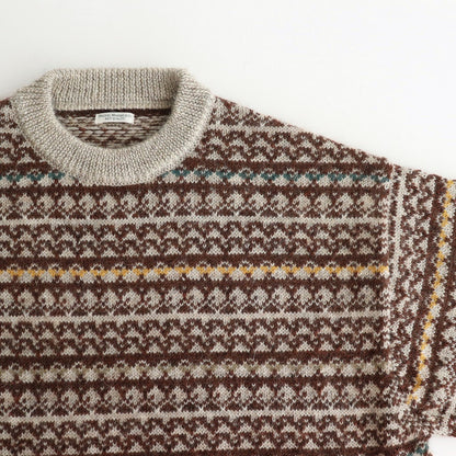 FAIR ISLE SWEATER #BEIGE [PMAS-KN05]