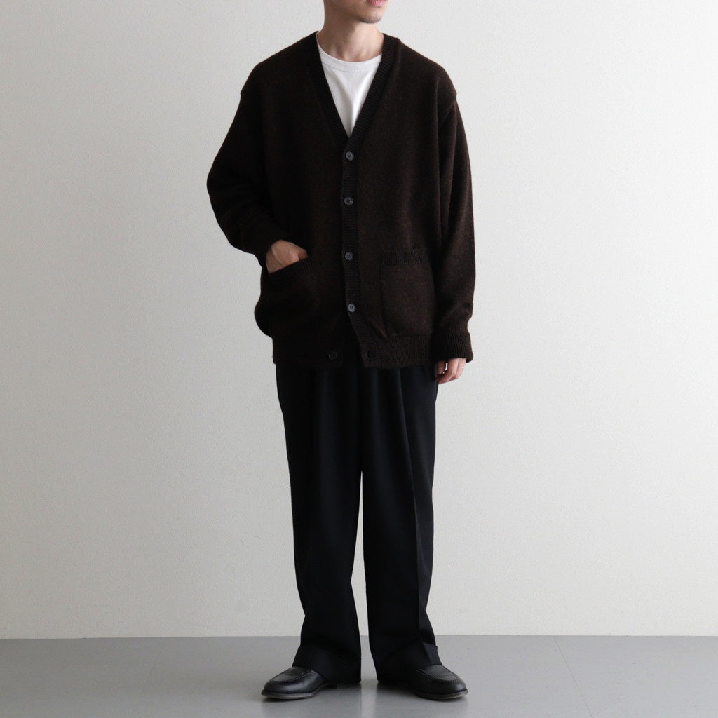 BABY ALPACA KURUMI TENJIKU V CARDIGAN #BROWN [BN-25FM-059]
