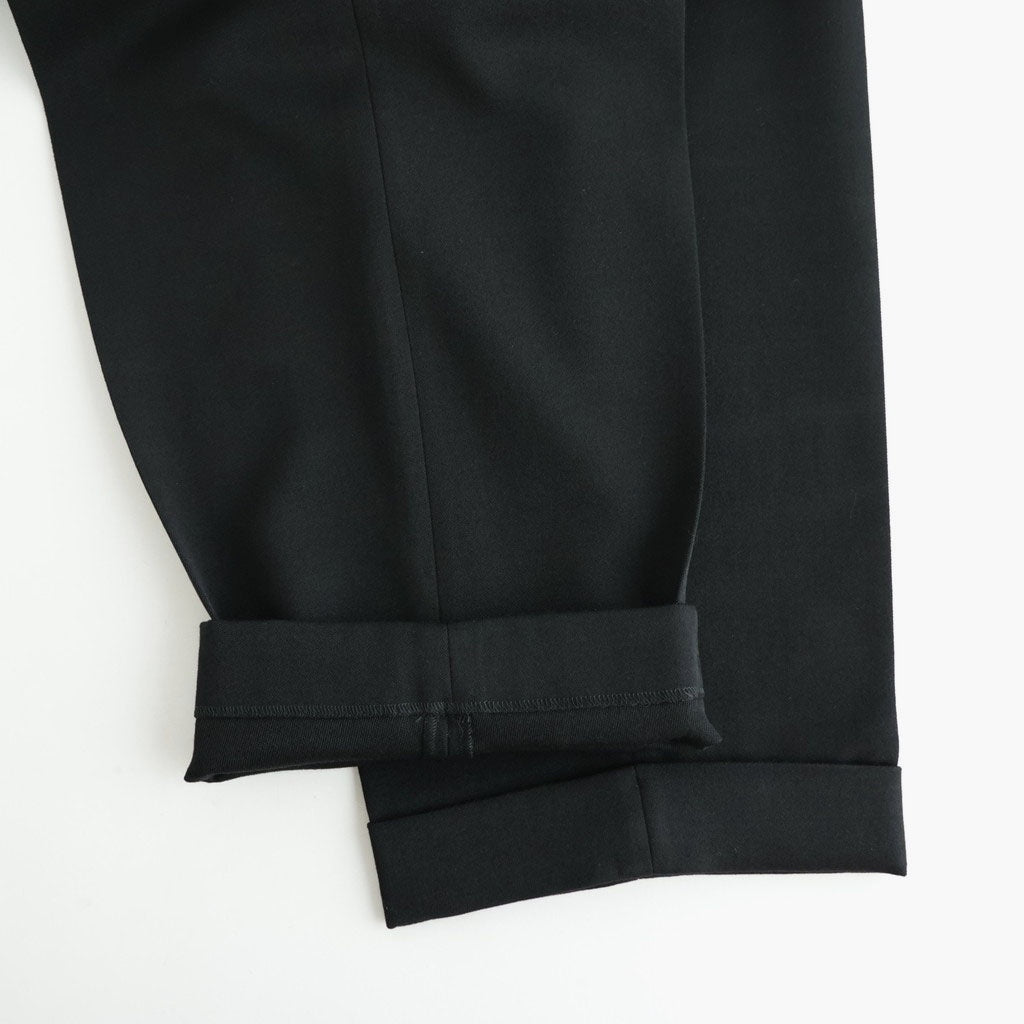 DOUBLE PLEATED SEMI EASY TROUSERS #BLACK [A26C15PT01C]