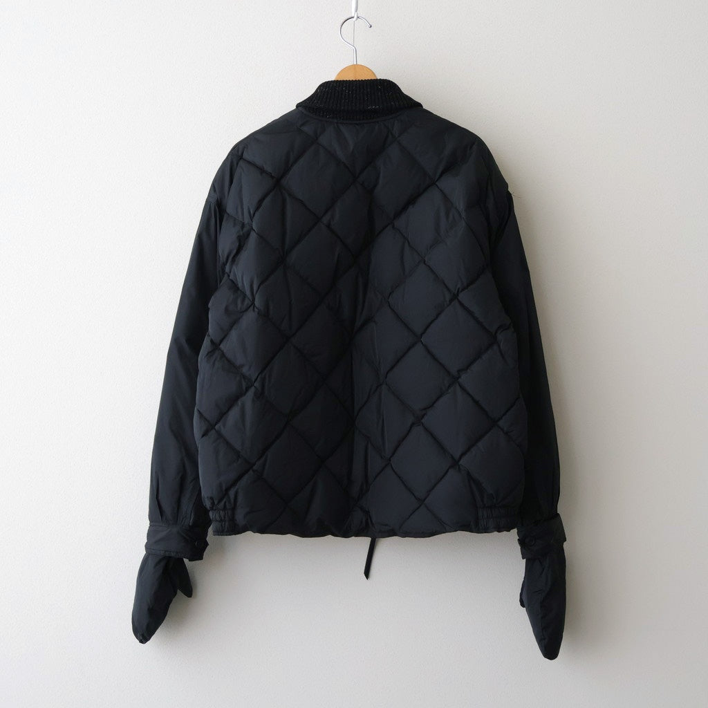 HIGH-COUNT SILK MITTEN PUFF JACKET #BLACK [252OJ-JK13]