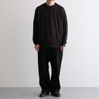 CREW NECK L/S TEE #DARK BROWN [M26C15CS03C]