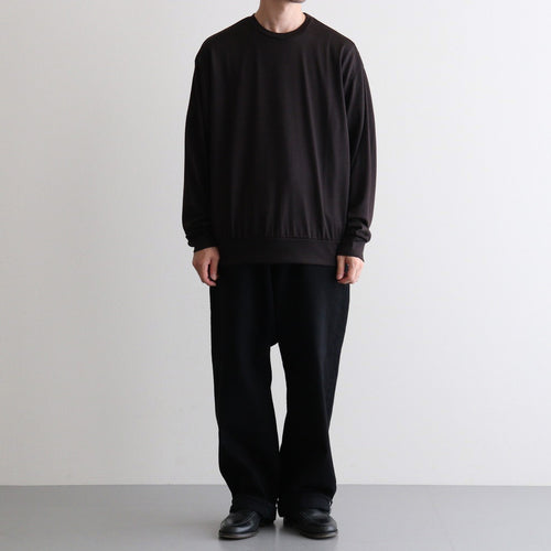 CREW NECK L/S TEE #DARK BROWN [M26C15CS03C]