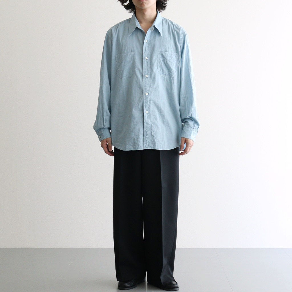 FLAT FRONT WIDE TROUSERS #BLACK [A26C07PT03C]