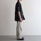 ORIGINAL PRINTED OPEN COLLAR SHIRTS (Animal Drawing) Short-sleeve #ONYX [251OJ-SH22]