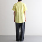 INKJET PRINT SHORT SLEEVE T-SHIRT #YELLOW [DNS25T05]
