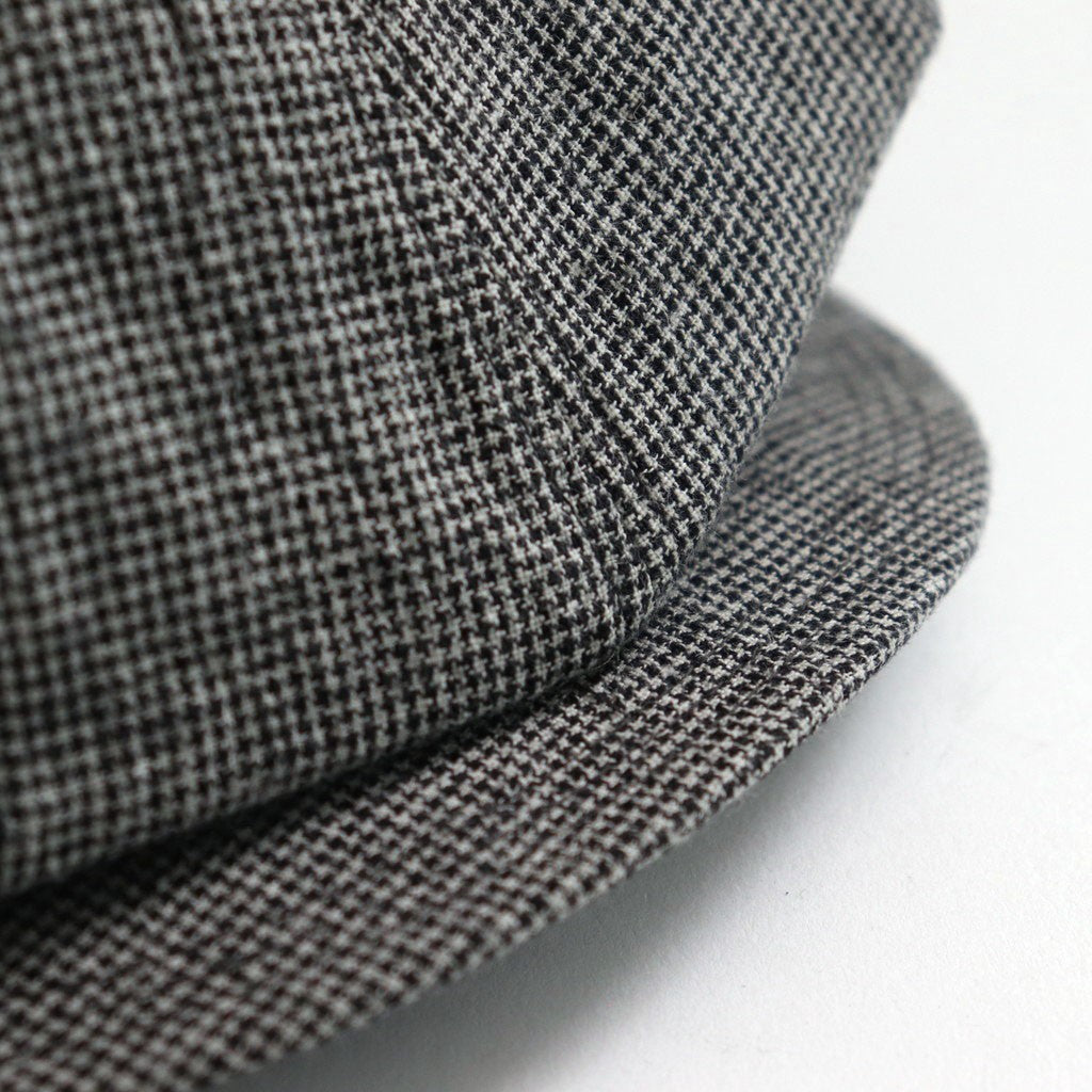 LINEN HOUNDSTOOTH CASQUETTE-OLDBOY #IVORY [Y01002]