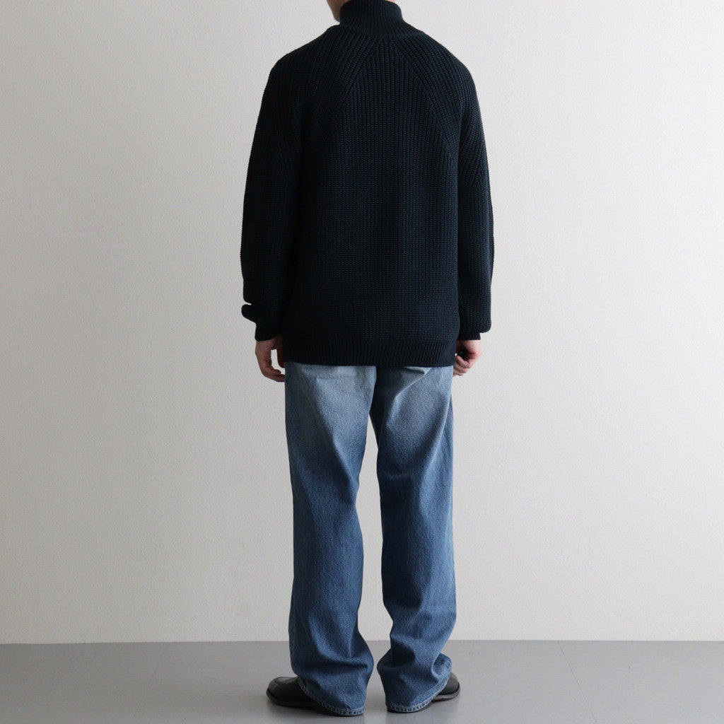 SIGNATURE DRIVERS KNIT #DARK GREEN×NAVY [BN-25FM-040]