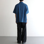 Nylon Taffeta Field S/S Shirt #Teal Blue [N25SG055]