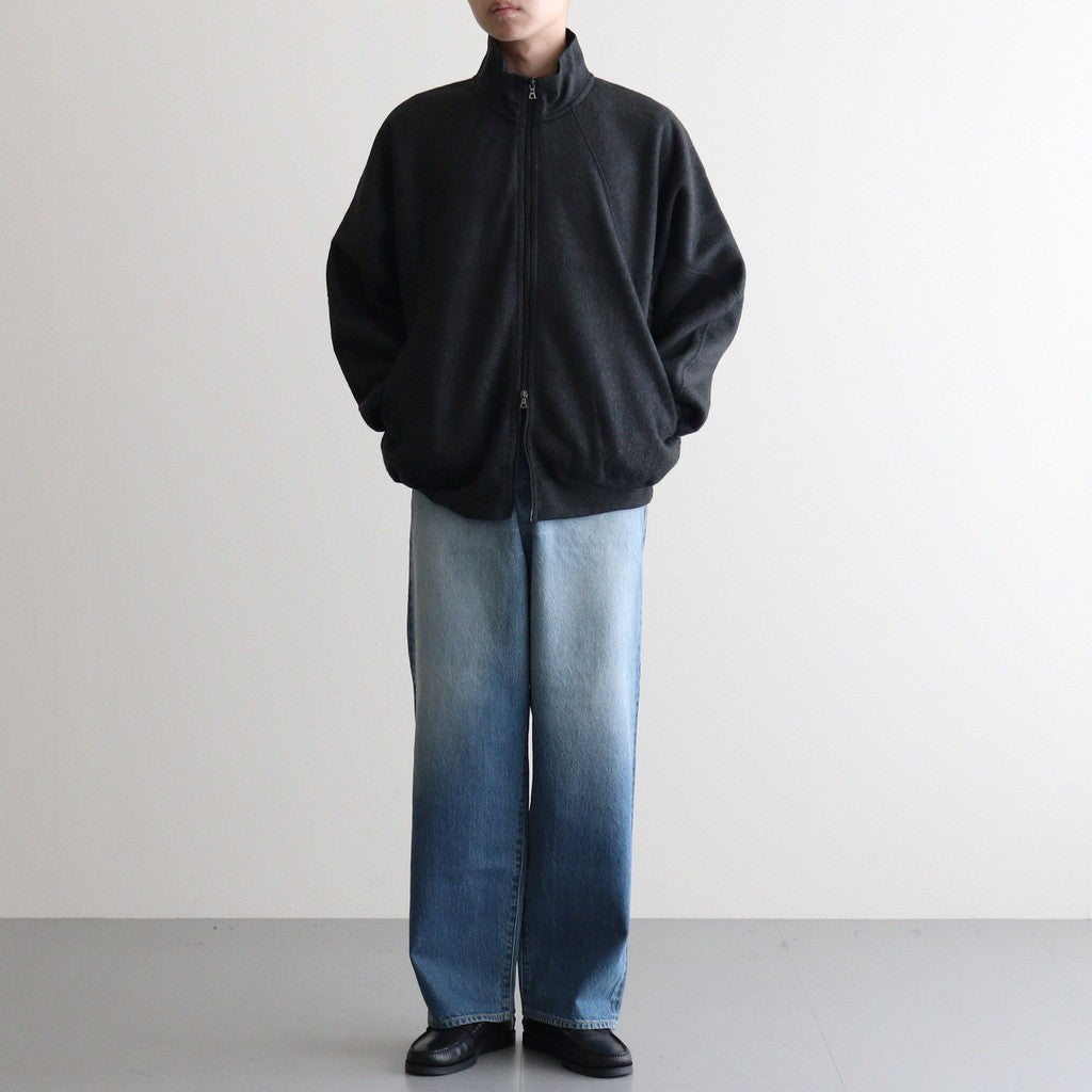 Pe/Silk Fleece Track Jacket #HeatherBlack [BHS24F029F25]