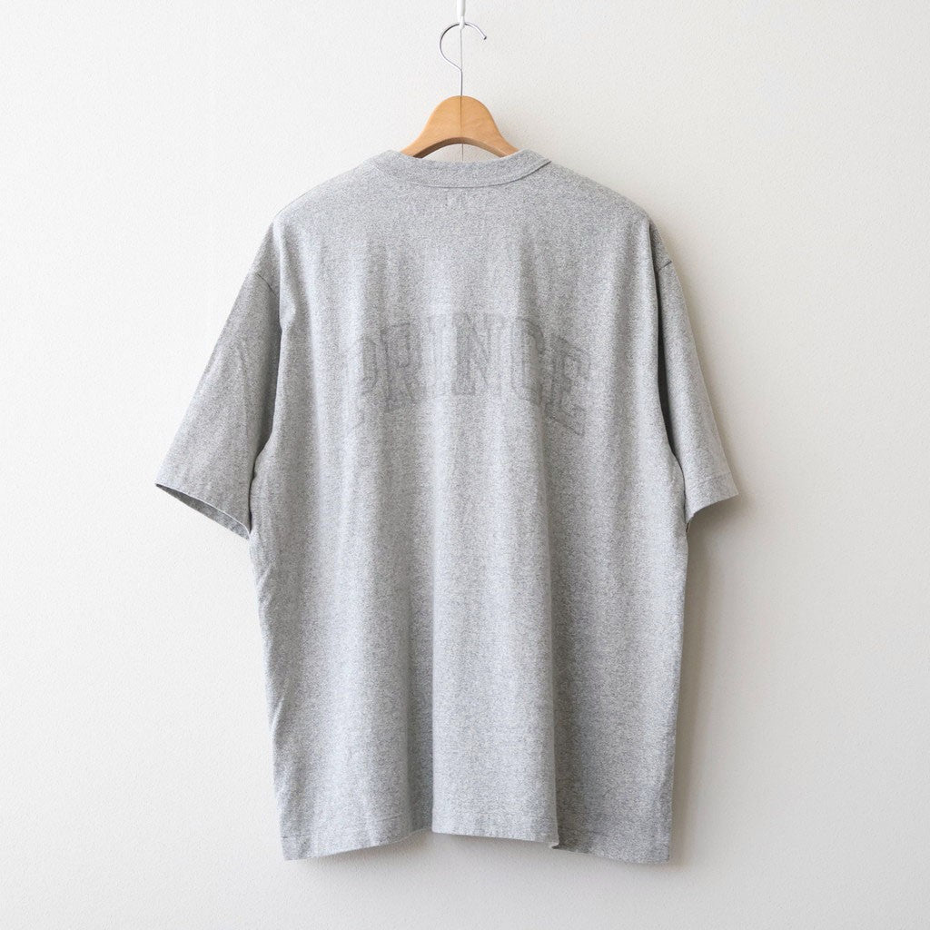 NOT-PRINCE 88/12 Print Tee WIDE #HeatherGrey×Fade/Grey-PT [bROOTS25S36S26B]