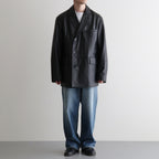 DOUBLE BREASTED JKT #BLACK [SH-62-C-SHEEP-4]