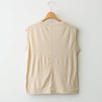 Giza Cotton Fraise Stitch Suleeveless #TOP Beige [NEP-SS2621]