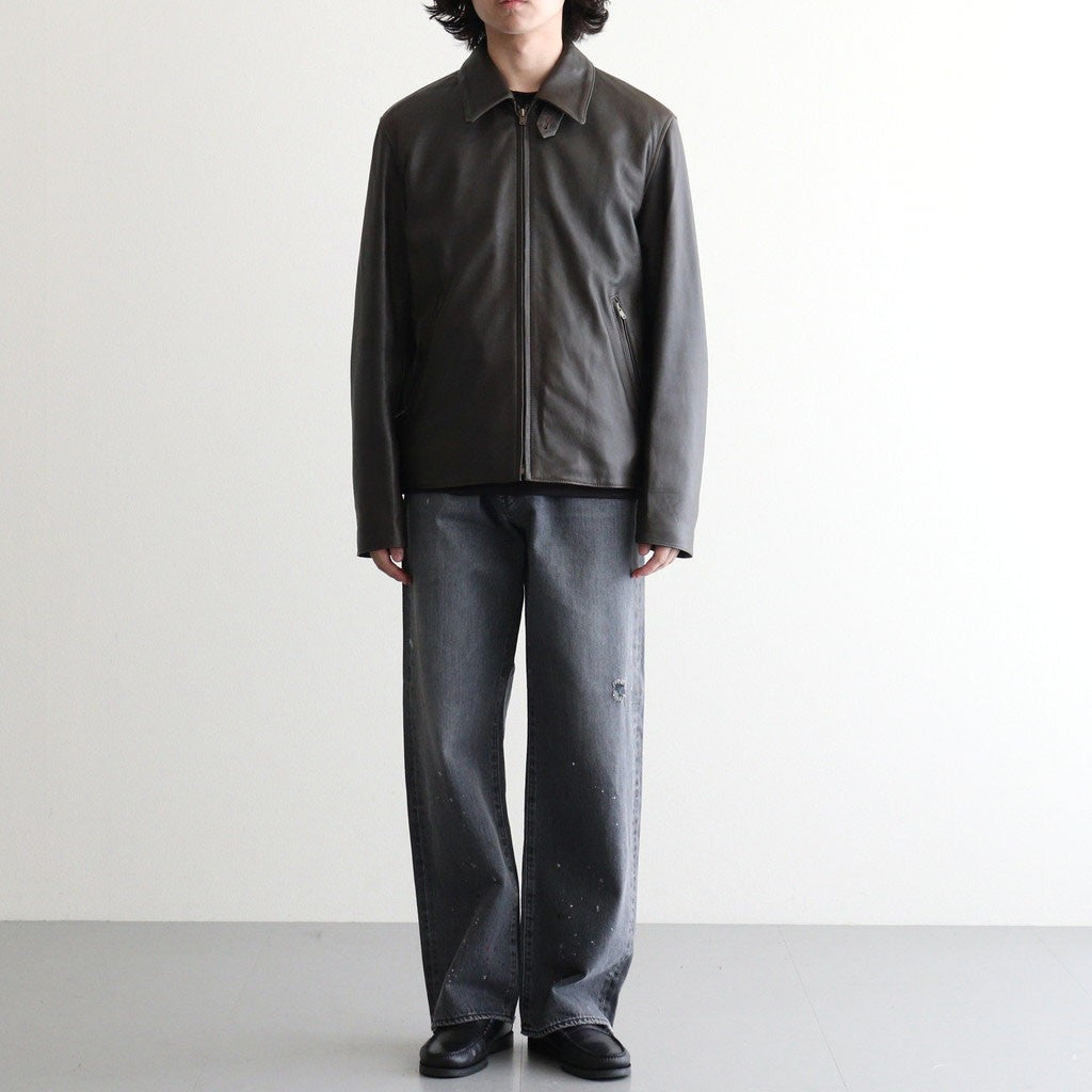 USED-FINISHED 13.5oz STRAIGHT DENIM #020 CHARCOAL [17062 40027]