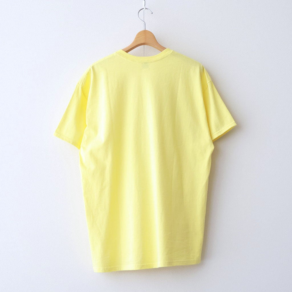 INKJET PRINT SHORT SLEEVE T-SHIRT #YELLOW [DNS25T05]