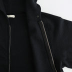 ZIP-FRONT ATHLETIC HOODIE #ONYX [252OJ-CT06]