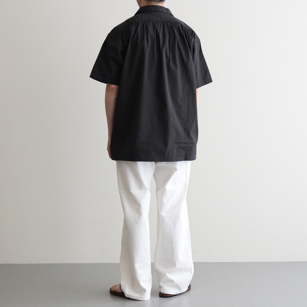 BACK GATHERING SS SHIRT #CHARCOAL [PMAT-SS04]