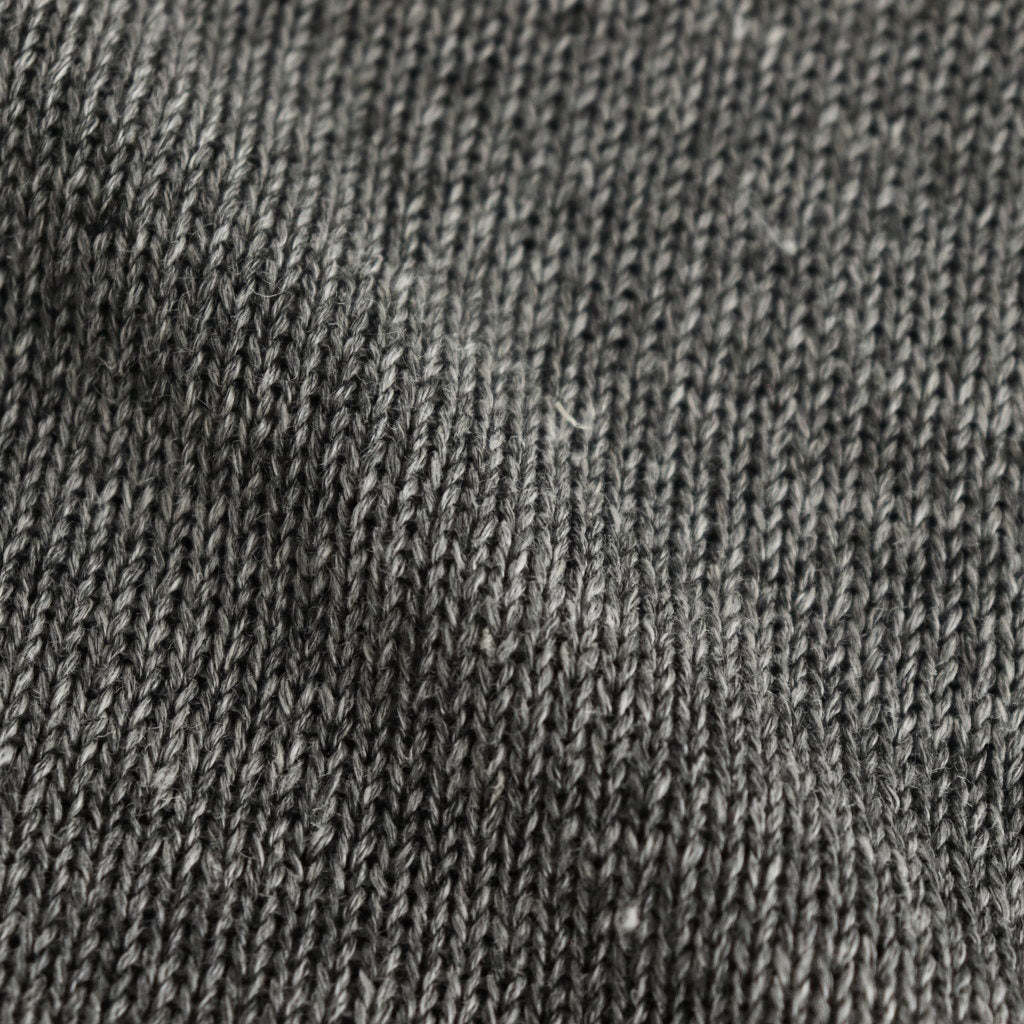 WASHED HIGH COUNT LINEN POLO #GRAY [BN-25SM-023]