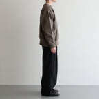 TRIPLE PLEATED EASY TROUSERS #BLACK [A25A05PT03C]