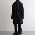 DOUBLE BREASTED HALF COAT #BLACK [SH-60-C-NUBCK-3]