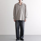 Organic Cotton Rambling Check Shirts Jacket #Beige check [6061-1104]