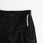 DOUBLE PLEATED SEMI EASY TROUSERS #BLACK [A26C07PT02C]