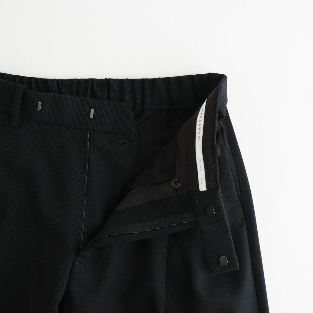 DOUBLE PLEATED SEMI EASY TROUSERS #BLACK [A26C07PT02C]