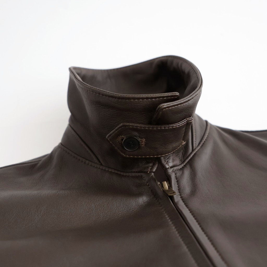 SHEEP AVIATOR LEATHER JACKET #052 DARK BROWN [17062 25023]