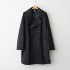 DOUBLE BREASTED HALF COAT #BLACK [SH-60-C-NUBCK-3]