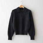PURE MOHAIR SHAGGY POLO #CHARCOAL BLUE [BN-25FL-053]
