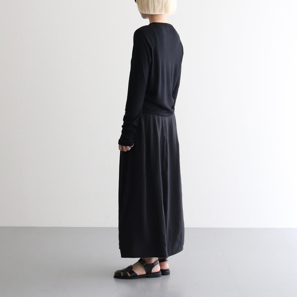 Wool Rib Cardigan #Black [BHSW24F13F26]