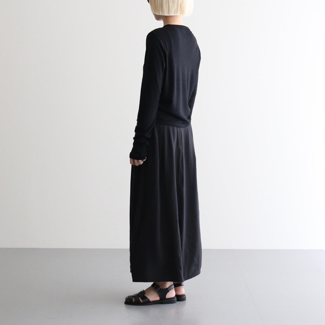 Wool Rib Cardigan #Black [BHSW24F13F26]