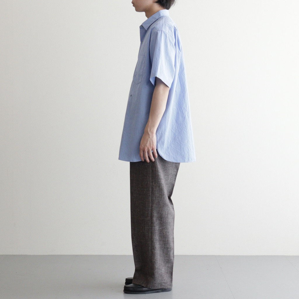 Regular Collar Wind S/S Shirt #Sax [S26SG088]