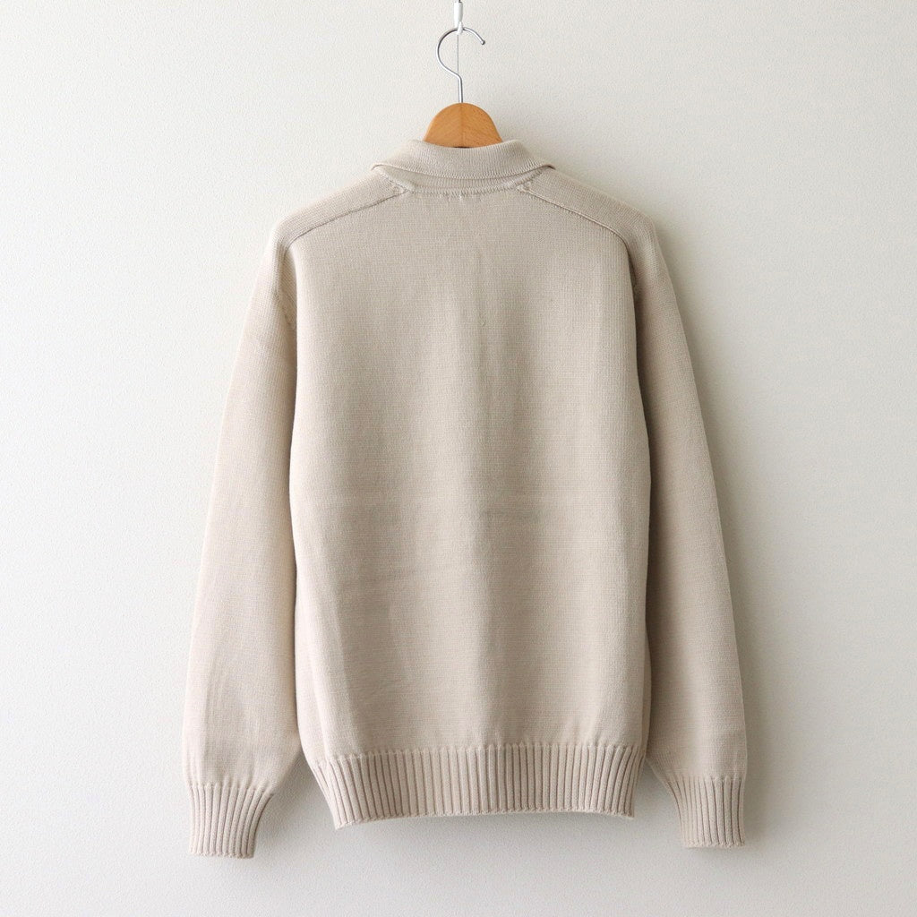 KNIT POLO #ECRU [PMAS-KN04]