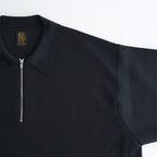 32G SMOOTH WOOL POLO HALF ZIP #CHARCOAL BLUE [BN-25FM-021]