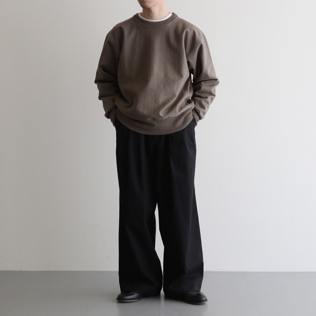 TRIPLE PLEATED EASY TROUSERS #BLACK [A25A05PT03C]