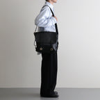 FLAP SHOULDER BAG M #BLACK [BG-30-C-COW-5]